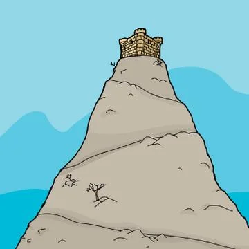 Castle in blue sky Stock Illustration