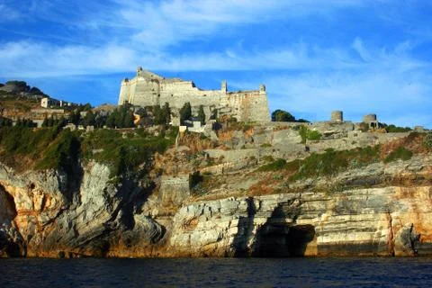 Castle from the boat 库存照片