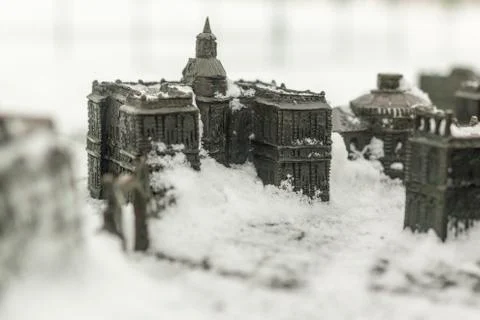 Castle brass miniature Foto stock