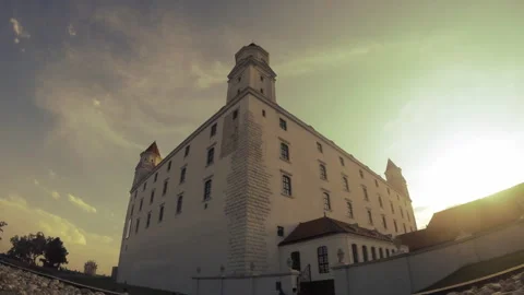 Castle in Bratislava, time laps 스톡 동영상 167163436