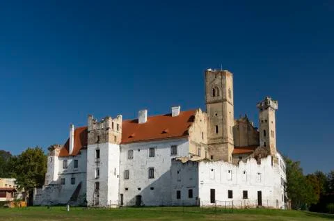 Castle of Breclav city from South Moravia, Czech Republic. Stock Photos