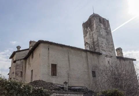 Castle of Bruzolo Stock Photos
