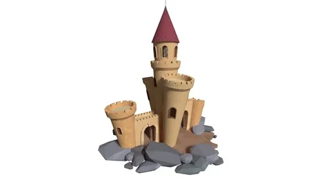 Castle build animation Stock Footage 77994845