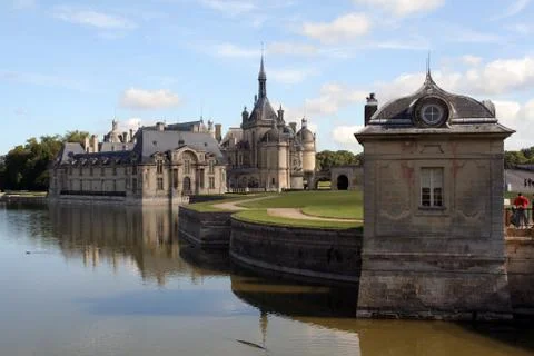 Castle in Chantilly Stock Photos