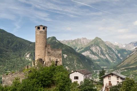Castle of Chatelard, Italy Stock Photos