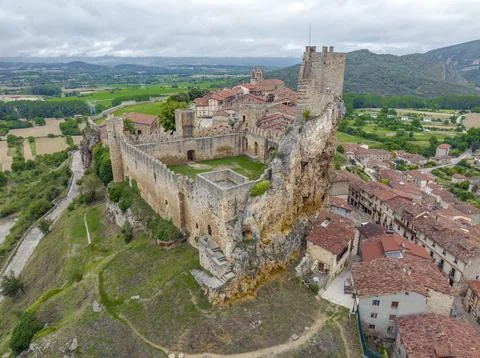 Castle of the city of Frias Burgos, Spain Stock Photos