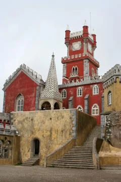 Castle clocktower Stock Photos