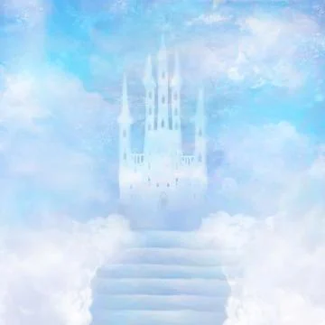 Castle in the clouds Stock Illustration
