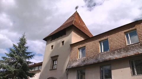 Castle clouds timelapse Stock Footage 1052616