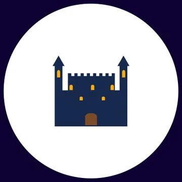 Castle computer symbol Stock Illustration