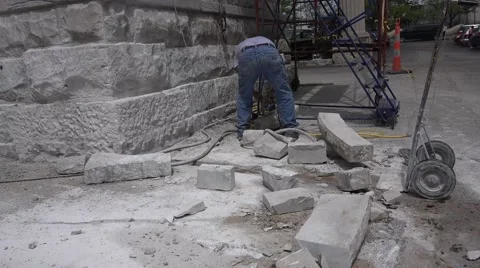 Castle Construction, one stone at a time Stock Footage 41255848