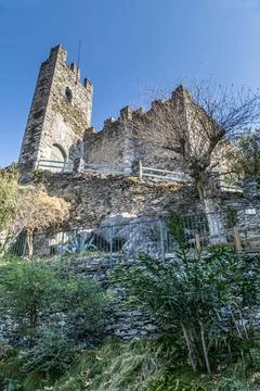The Castle of Corennio Plinio Stock Photos