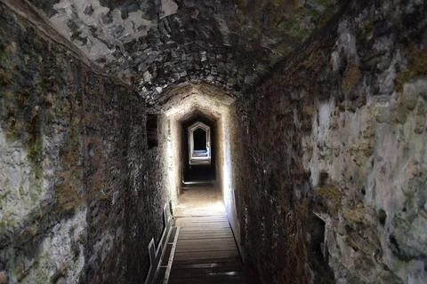 Castle corridor Stock Photos