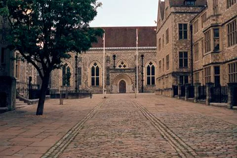 Castle courtyard Stock Photos