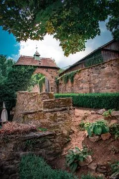 Castle courtyard 스톡 사진