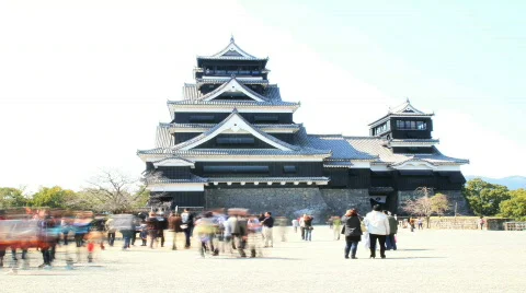 Castle Crowds (Time Lapse) Video stock 655413