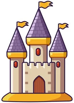 Castle Cute Icon Stock Illustration