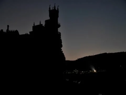 Castle in the Dark Foto stock
