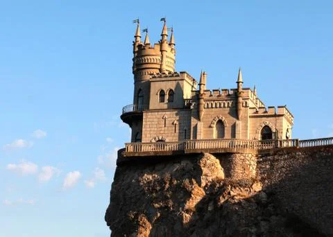 Castle on the edge Stock Photos