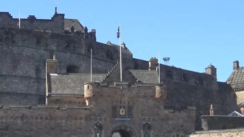 Castle in Edinbirgh Stock Footage 92093949