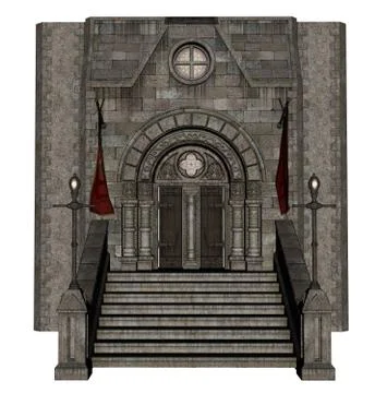 Castle entrance - 3D render Stock Illustration
