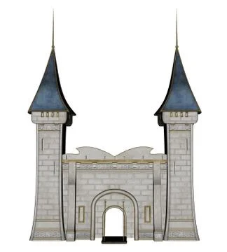 Castle entrance - 3D render Stock Illustration