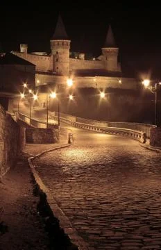 Castle in the evening Stock Photos