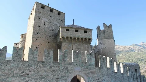 Castle of Fenis Stock Footage 103160891