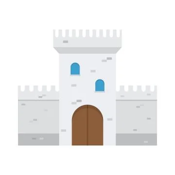 Castle, Flat design, vector. Stock Illustration
