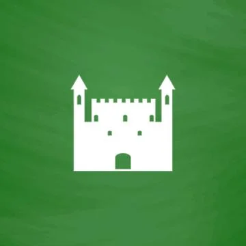 Castle flat icon Stock Illustration