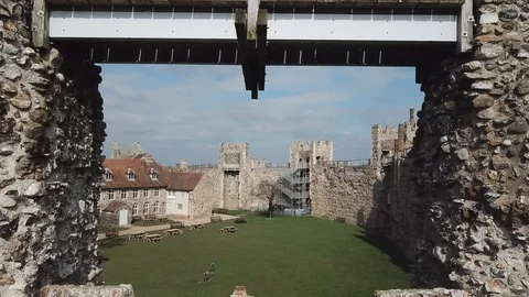 Castle fly throuh Stock Footage 91553653