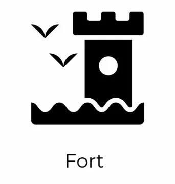Castle Fort Vector Stock Illustration