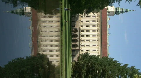 Castle in the garden Stock Footage 513657