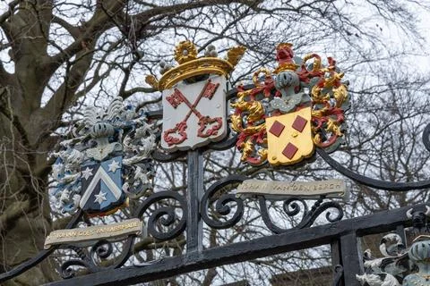Castle gate Leiden Foto stock