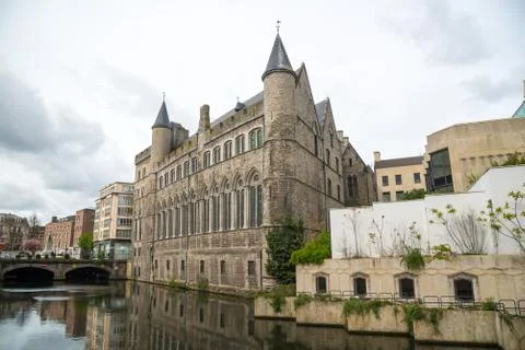 Castle of Gerald the Devil - gothic building in Ghent, Belgium Stock Photos