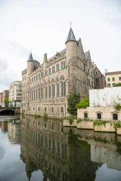 Castle of Gerald the Devil - gothic building in Ghent, Belgium Stock Photos