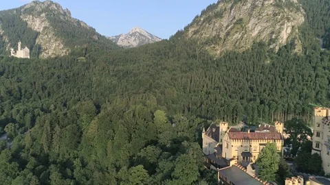 Castle Germany Reverse Aerial 4k Stock Footage 76967853