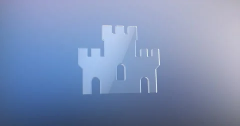 Castle Glass 3d Icon Stock Footage 68084754