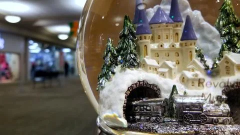 Castle in a globe Stock Photos