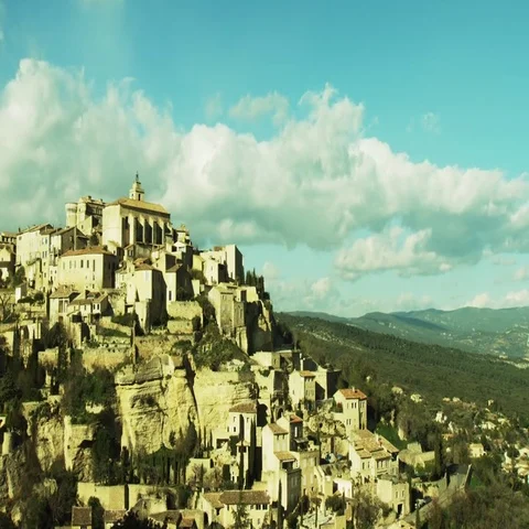 Castle at Gordes Stock Footage 69630267