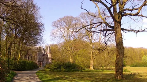 Castle in the Groenenberg park. Stock Footage 37037209
