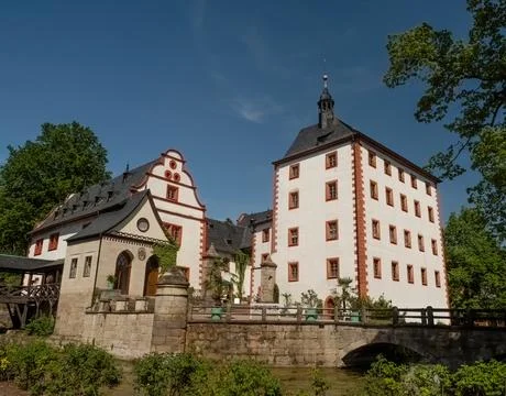 The Castle in Grosskochberg thuringia at summer Stock Photos