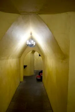 Castle hallway Stock Photos