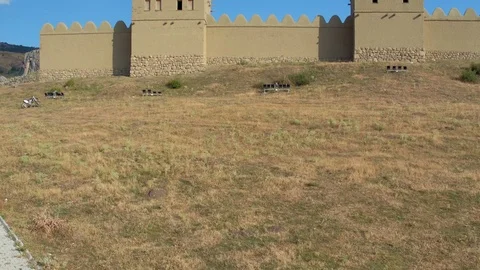 The Castle of The Hattusa fly Video stock 83239058