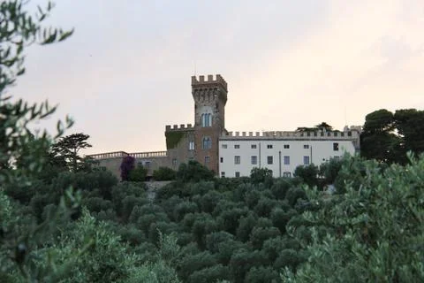 Castle on the headland Stock Photos