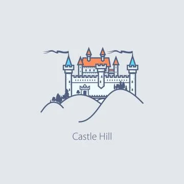Castle Hill, Design Element Stock Illustration