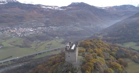 Castle on a Hill Stock Footage 121009795