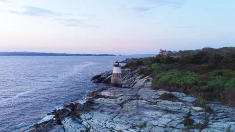 Castle Hill Lighthouse Newport Rhode Island Stock Footage 335240235