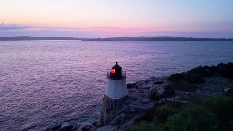 Castle Hill Lighthouse Newport Rhode Island Stock Footage 335240248