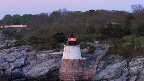 Castle Hill Lighthouse Newport Rhode Island Stock Footage 335240257